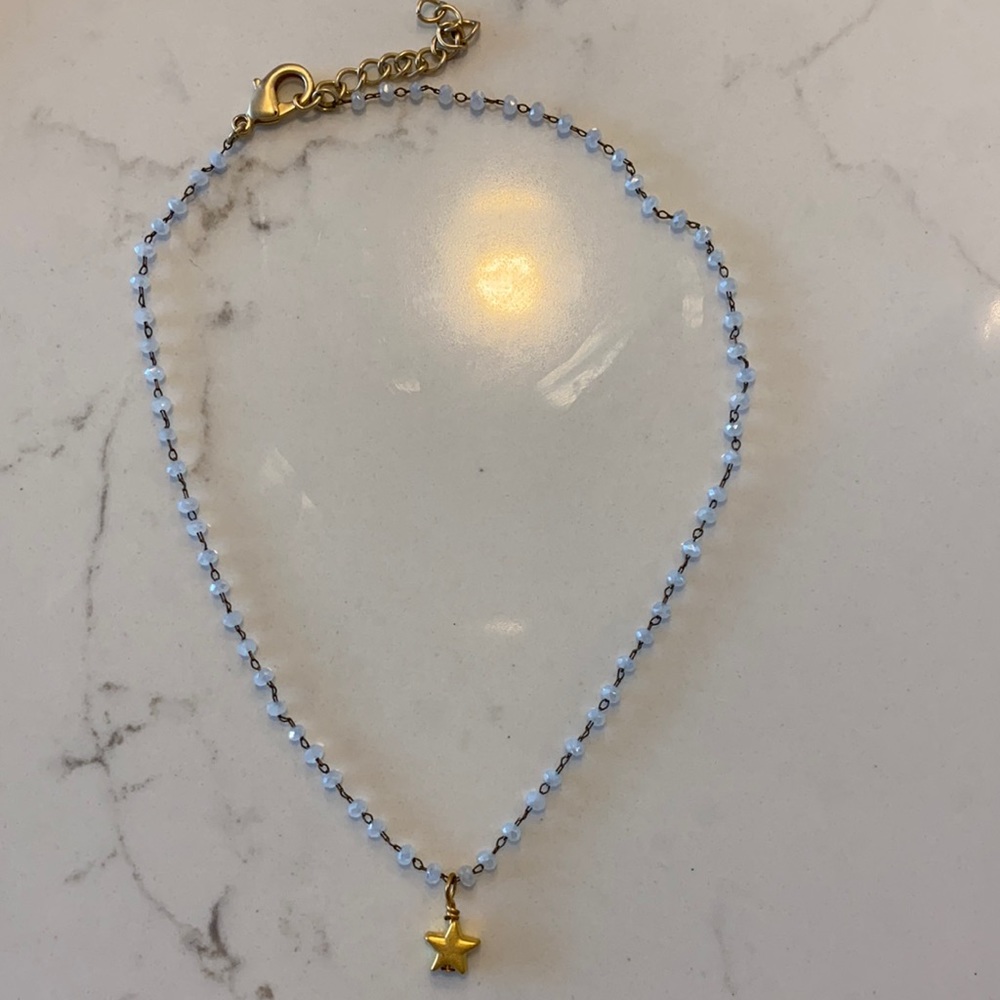 Beaded necklace with star charm